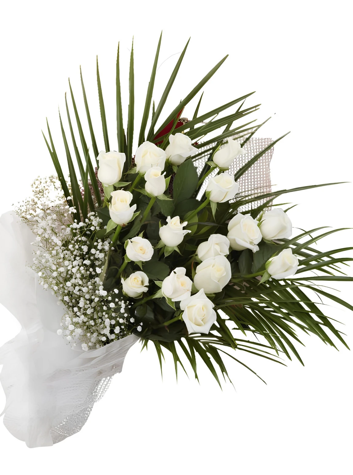 17 Adet Beyaz Gül Buketi